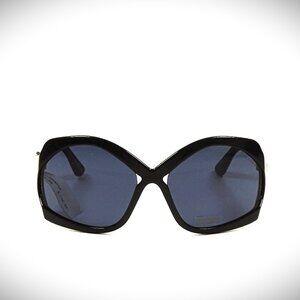 TOM FORD Cheyenne FT0903/S 01A Dark Blue Smoke Lenses Black Rim Sunglasses